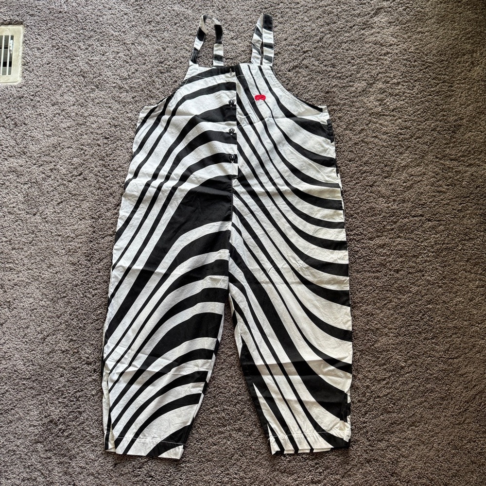 Beau Loves Monochrome Striped Kids Romper